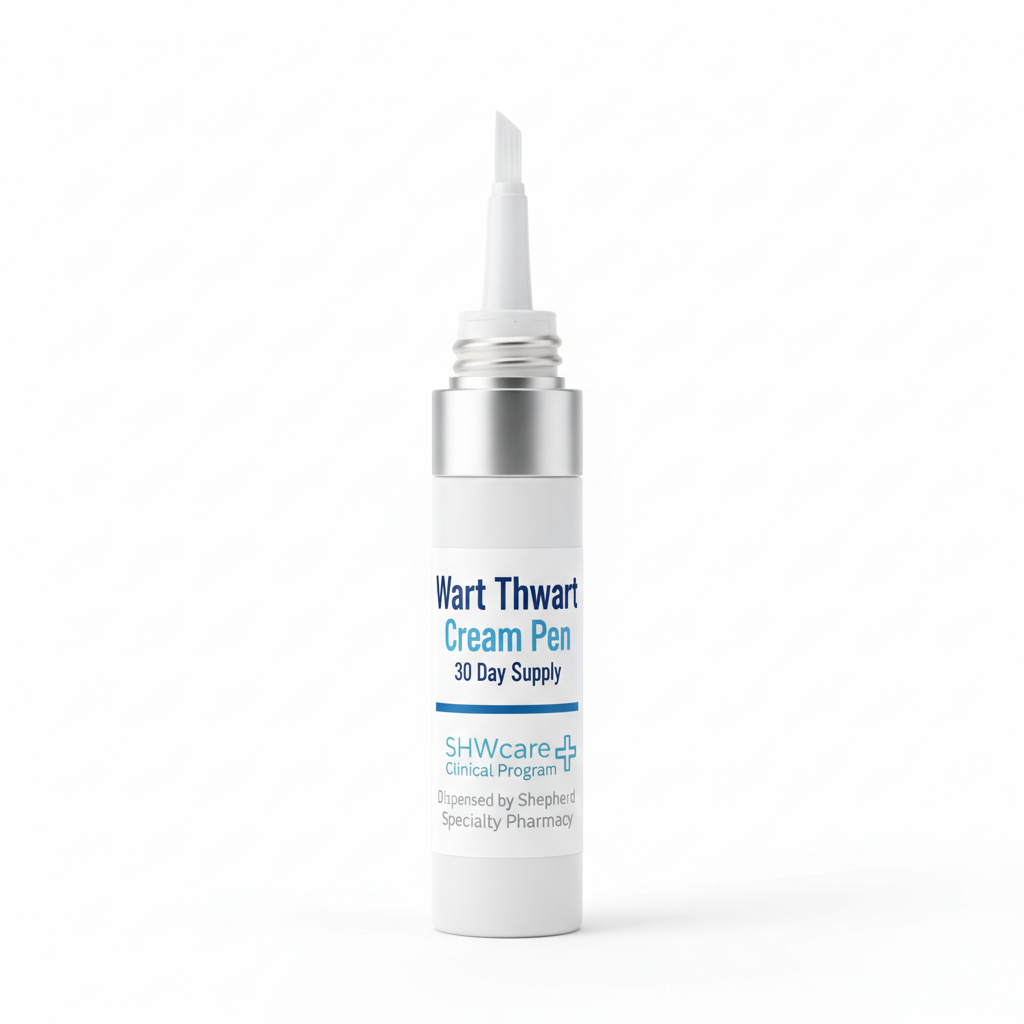 Wart Thwart Cream Pen by SHWcare on a white background